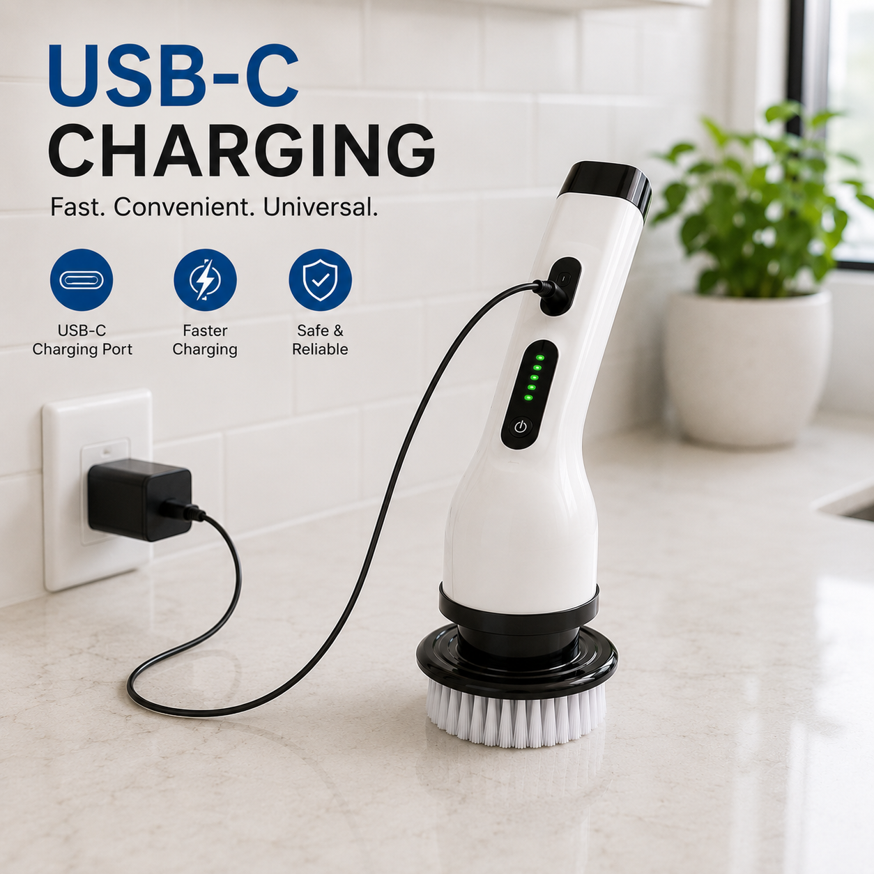 ScrubPro™ Electric Spin Scrubber: Clean Faster Without Hurting Your Back