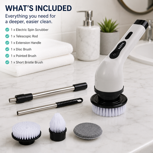 ScrubPro™ Electric Spin Scrubber: Clean Faster Without Hurting Your Back